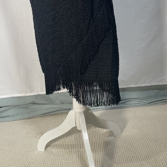 Vintage Mayvens Witchy Vamp Whimsygoth Midi Dress 13 Cocktail Fringe Bodycon - Picture 8 of 12